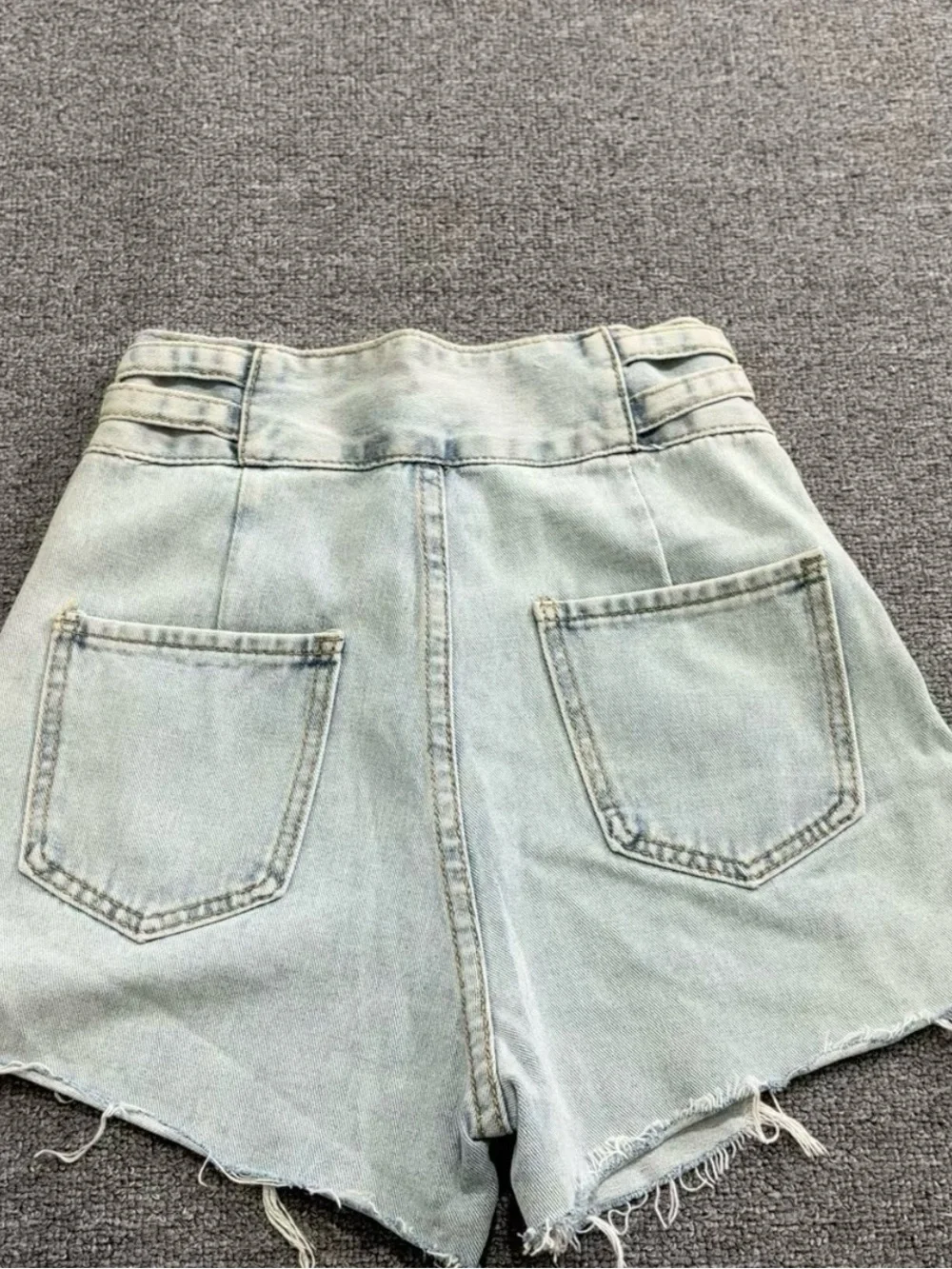 Light Wash Denim High-Waist Women's Shorts